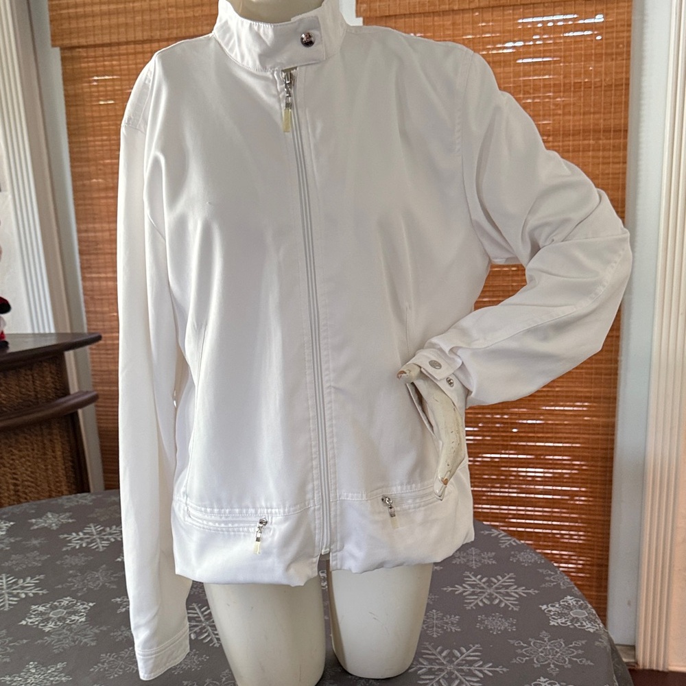 Izod Women's White Bomber Jacket